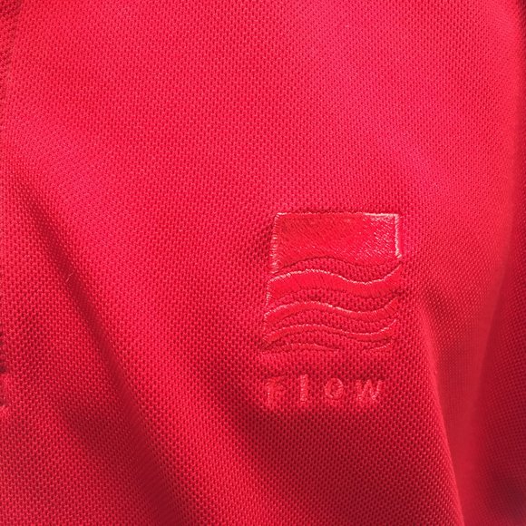 Stormtech Performance Men's XL Polo Short Sleeve Shirt Red Gray FLOW Logo - Picture 7 of 16